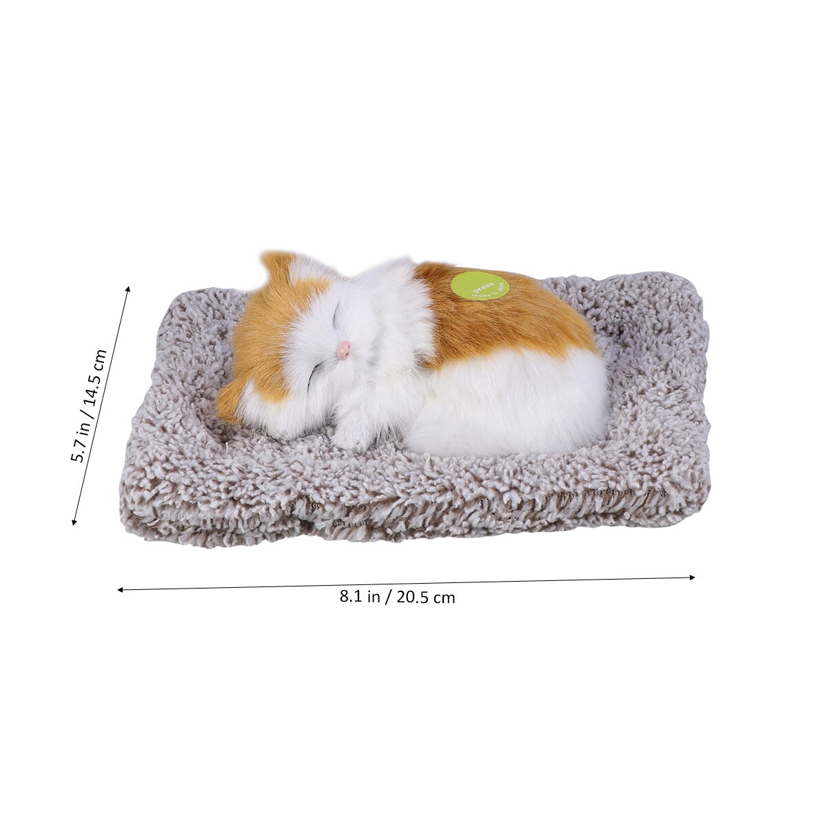 Activated Carbon Simulatie Dier Decoratie Knuffel voor Auto Home Office-Gele Kat (Geel)