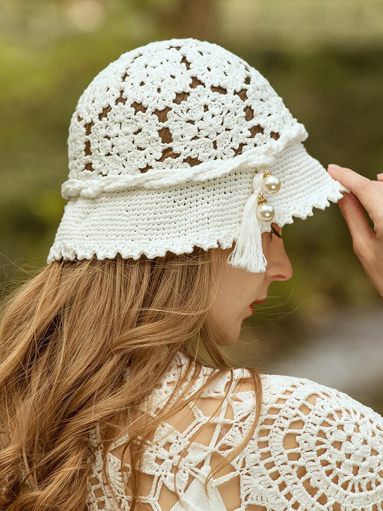 X023 sombreros tejidos a mano para mujer, gorros de tejido calado para adultos, gorros de pescador para niñas, sombrero de pescador para combinar con todo, gorro de punto, sombrero de cubo