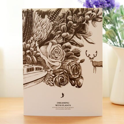 Thicken Sketch Blank Paper Sketchbook 16K Picture Book Hand-painted Special Art Painting Paper Graffiti Watercolor Painting: brown