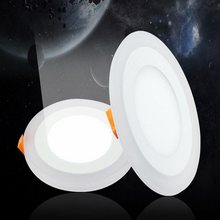 Led Decke Einbau panel Licht Painel lampe 6 watt 12 watt 16 watt 24 watt hause dekoration runden platz Led panel Downlight Blau + Weiß 2 farben