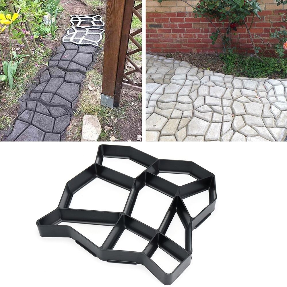 Manually DIY Reusable Concrete Paving Mold Concrete Molds Path Maker Cement Brick Garden Floor Stone Road Pave Pavement Mold
