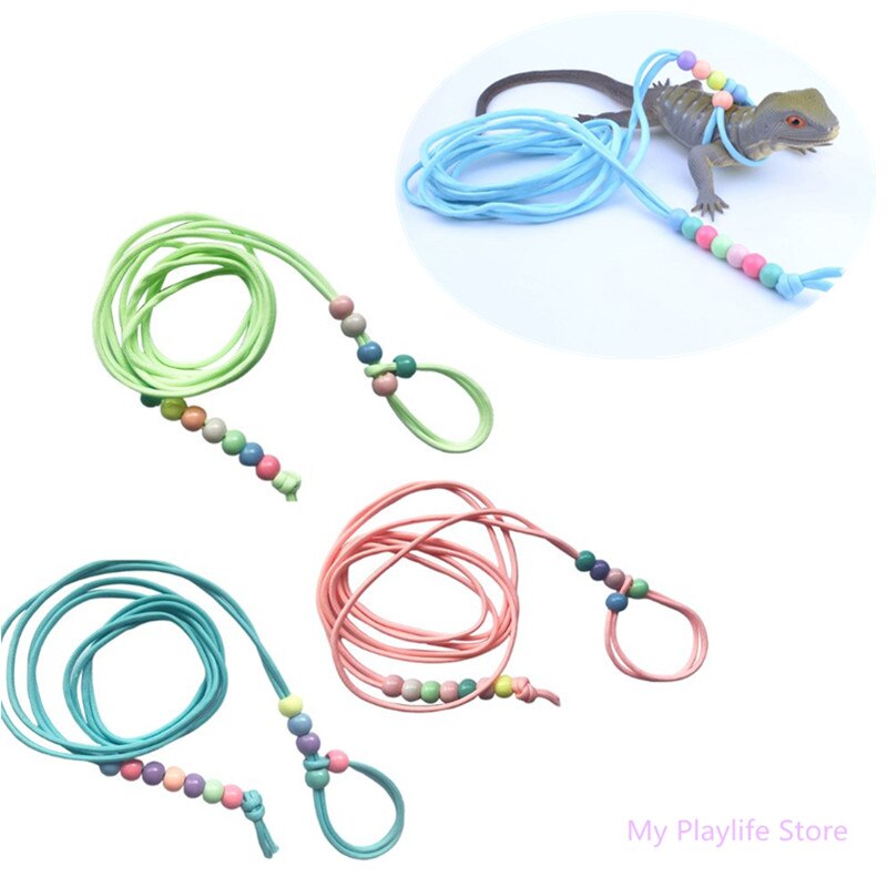 Reptile Lizard Traction Rope Luminous Belt Iguana Small Pet Leash Adjustable Harness Reptiles Amphibious Supplies