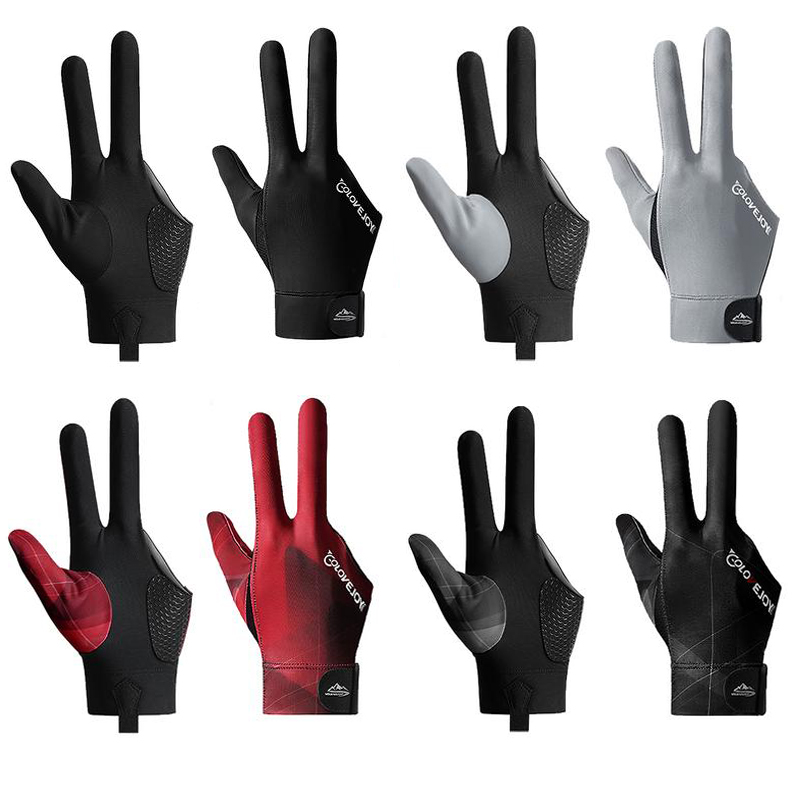Biljarthandschoen Snooker Antislip Sporthandschoenen met drie vingers Hoogelastisch Ademend Draagbare handschoenen Biljarttrainingsaccessoires
