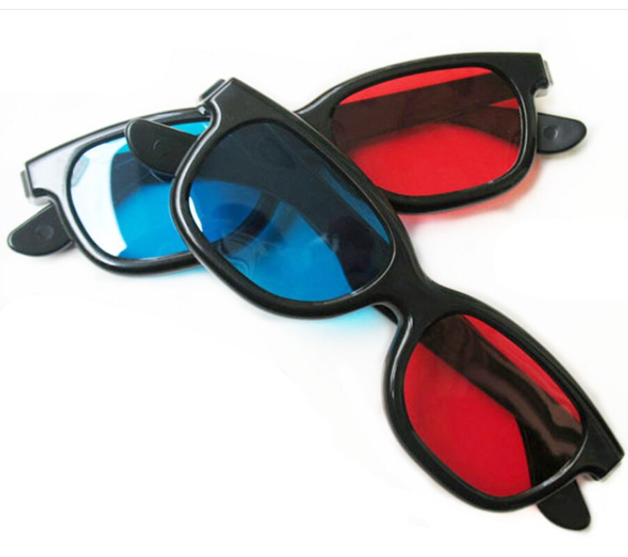 Black Frame Universal 3D Plastic glasses/Oculos/Red Blue Cyan 3D glass Anaglyph 3D Movie Game DVD vision/cinema
