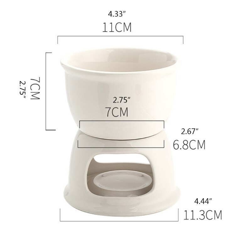 Keramische Chocolade Fondue Set Ijs Kaas Pot Set Porselein Smeltkroes U90A