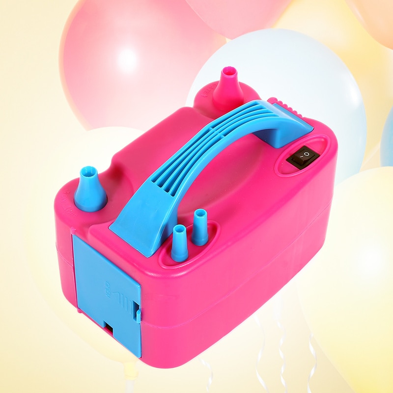 Electric Air Inflator Portable Air Compressor Pump Automatic Strong Double Holes Balloons Pump Machine EU US Plug Party Supplies
