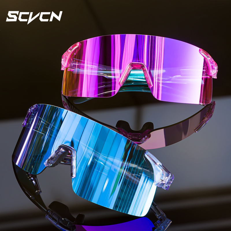 Neue scvcn Herren Fahrrad Sonnenbrille Frauen Fahrrad Brillen uv400 Gold Farbe Sport brille Brille Fahrrad Mountainbike Brille