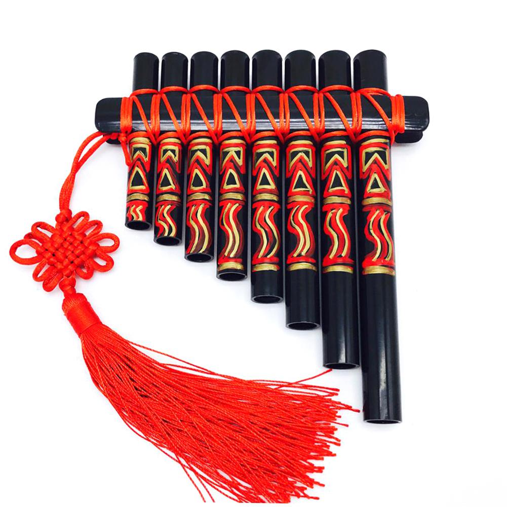 Pan Flute 15 Pipes G Model Pan Pipe Natural Music Wind Hand-painted Tube Palace Classic Chinese Style: Default Title