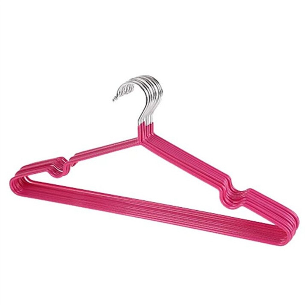 PVC Coated Metal Hangers (10 Pack) Non Slip U-Slide Hanger, Ultra Thin Space