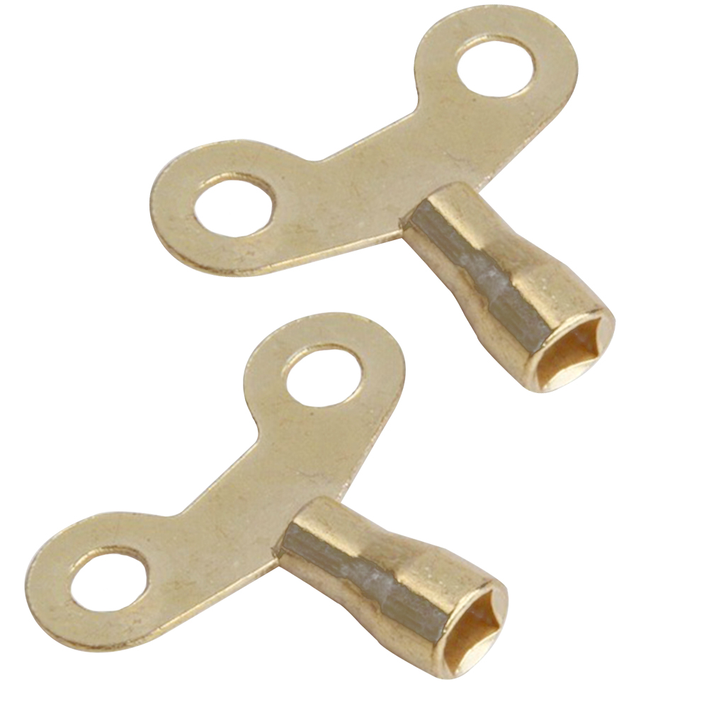 2PCS Water Tap Plumbing Hole Bleed Special Lock Radiator Brass Key Faucet Square Socket #0129