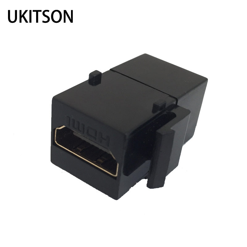 Zwart HDMI Keystone Slot Connector HDMI1.4 Vrouw-vrouw Extender Plug