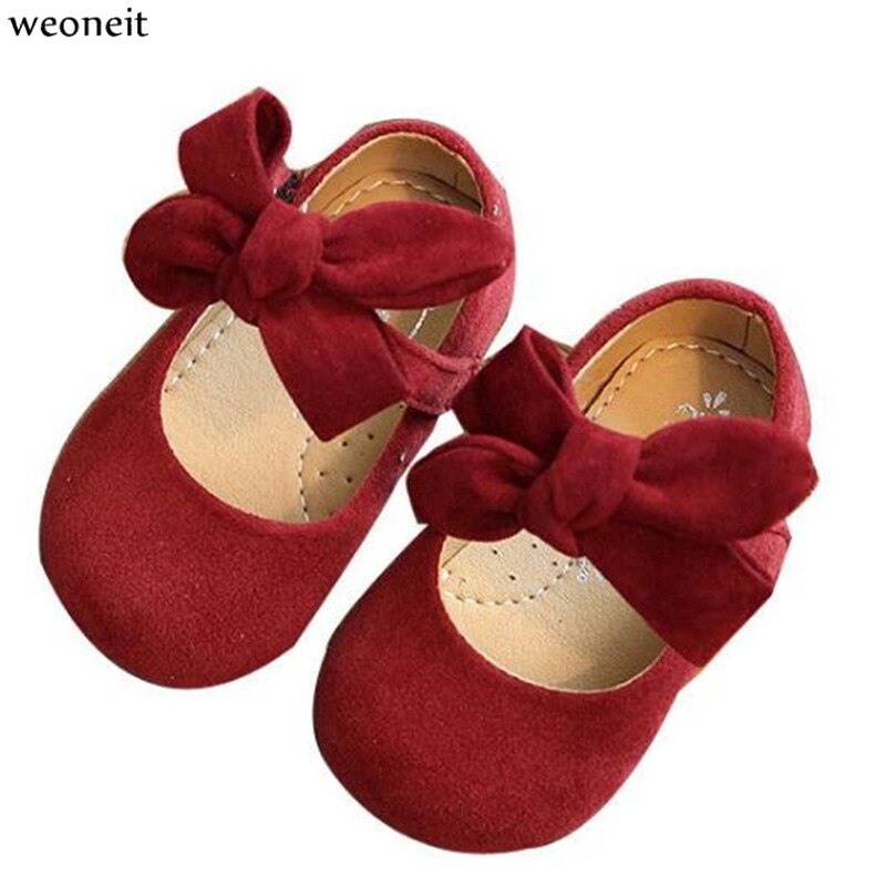 Weoneit-chaussures princesse en cuir pour bébés | Chaussures de printemps et d'automne pour petites filles, à nœud papillon, pour mariage et fête