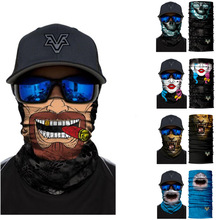 Uv-bescherming Sjaal Mannen Vrouwen Vissen Maskers Fietsen Skiën Bandana Neck Gaiter 3d Schedel Dier Wolf Gezicht Shield Sjaal Balaclava