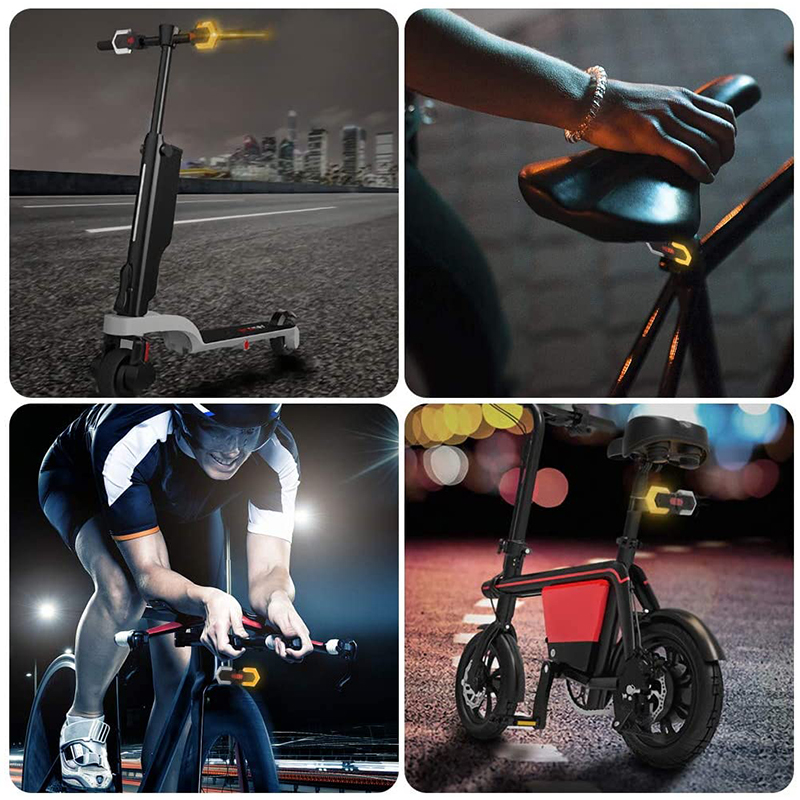 1Set Fiets Richtingaanwijzers Voor En Achter Licht Met Slimme Draadloze Afstandsbediening Fiets Achterlicht Voor Fietsen Veiligheid waarschuwingslampje