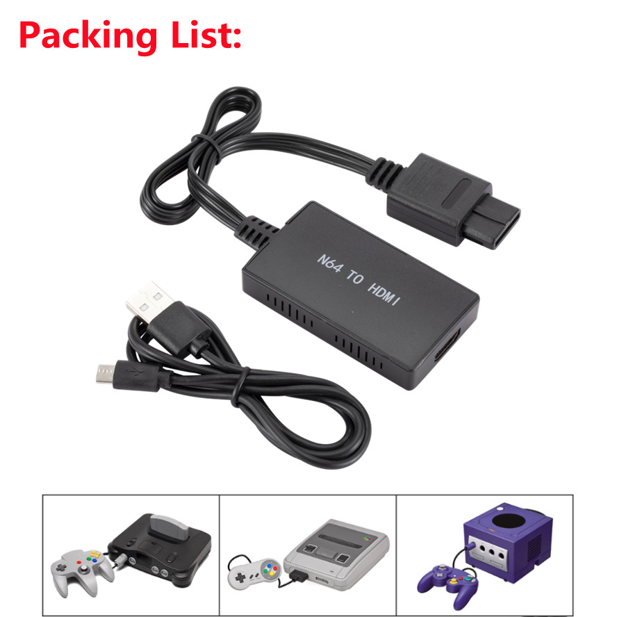 N64 Naar Hdmi-Compatibel Adapter Hdmi-Compatibele Adapter Kabel 720P/1080P N64 Hd Switch Converter voor N64/Snes/Gamecube N64 Naar Hd: Default Title