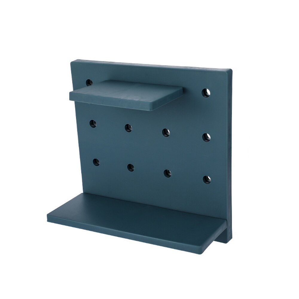 Floating Shelves Wall Mount Shelf Pegboard Organizer Storage Racks Plastic Decorative DIY for Living Room Kitchen Bathroom: Blue