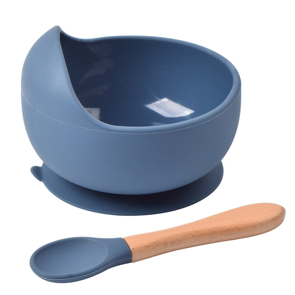 Babyvoeding Siliconen Kom Antislip Zuignap Kom Lepel Set Kinderen Servies Diner Gerechten Plaat Voor Baby Keukengerei: 12