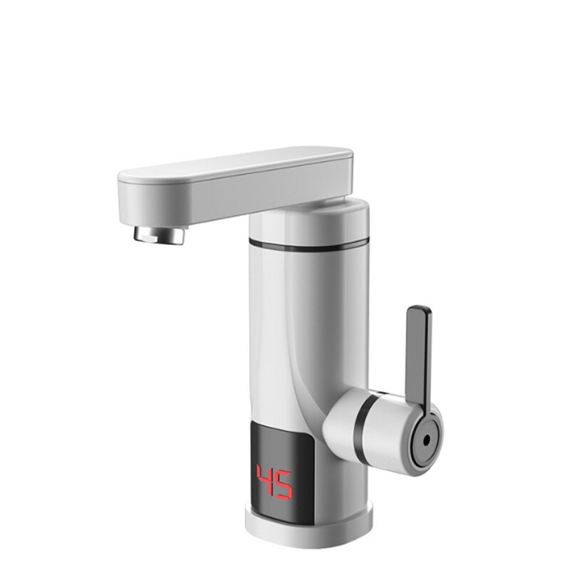 DMWD 3300W Household Electric Instant Heating Faucet Tankless water quickly heating tap Quick-heat Tap Water Heater LED display: White 220V