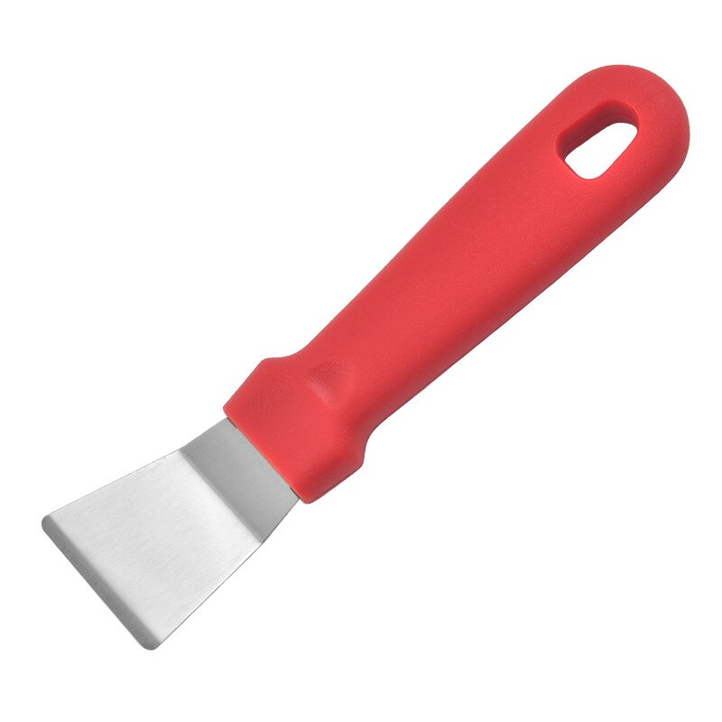 Multipurpose Kitchen Cleaning Spatula Scraper For Cleaning Oven Cooker Tools Utility Knife Kitchen Accessories: Red Angled