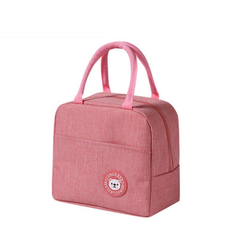 1PCs Frische Kühler Taschen Wasserdichte Nylon Tragbare Zipper Thermische Oxford Mittagessen Taschen Für Frauen Bequem Mittagessen Box Tote Lebensmittel taschen: B