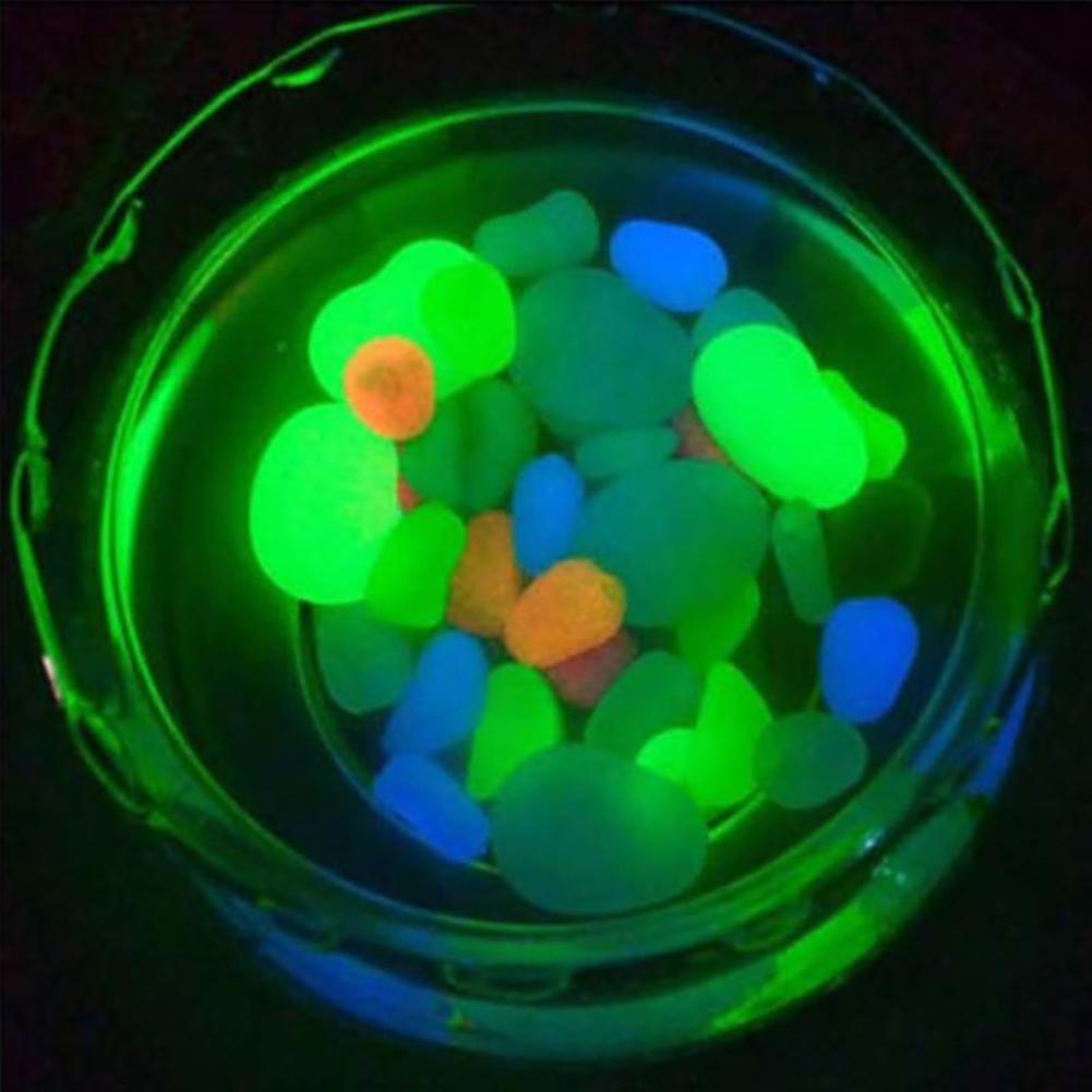 10Pcs Eco-Friendly Luminous Glowing Artificial Stone Aquarium Fish Tank Bonsai Garden Decor In The Dark Pebbles Stones