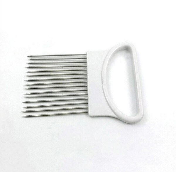 Roestvrij Staal Ui Slicer Ui Naald Keuken Gadgets Ui Vork Fruit Insert Keukenapparatuur AT93