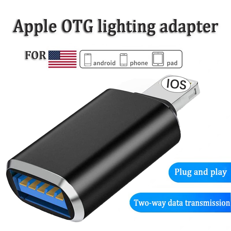 Lightning Male to USB Camera Female Adapter MFi USB 3.0 OTG Portable USB Adapter Data Sync Converter for iPhone iPad Air Pro