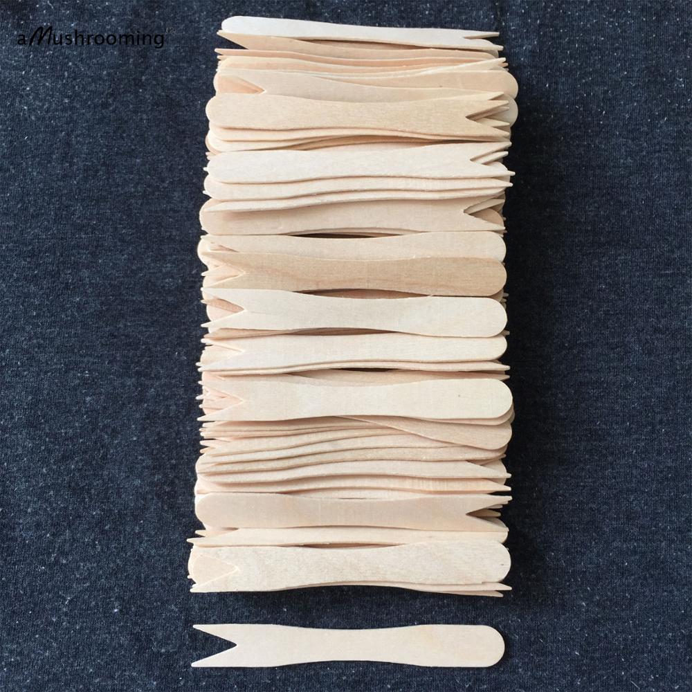 3.5" Wooden French Fry Forks 100ct, Two Prong Wood Fork, Mini Forks Chip Forks, Biodegradable Compostable Birchwood (100pcs/bag)