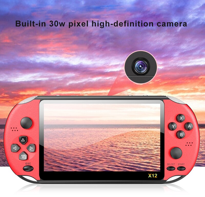 Przenośna przenośna konsola robić gier 5.1 calowy ekran podwójny drążek sterowy wstępnie załadowane klasyczne gry muzyka odtwarzacz filmów obsługa wyjścia TV