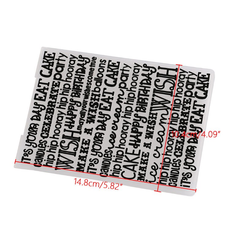 1PC Plastic Lace English Letter Clock Pattern Embossing Folder DIY Plastic Template Embossing Crafts Paper Scrapbooking Decor: English letters