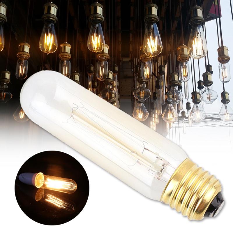 Retro Edison Gloeilamp AC220-240V E27 Gloeidraad Gloeilamp Wolfraam Lampen Lampen Glas 40W T10 800lm Schroef