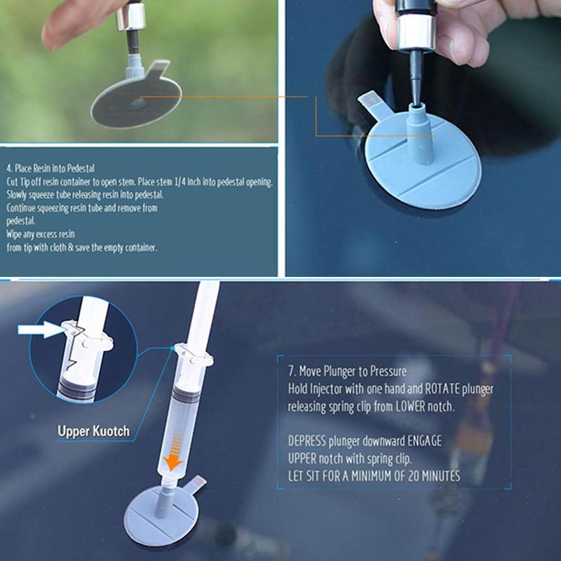 Car Glass Repair Tool Set Car Windshield Repair Injector Windscreen Glass Scratch Crack Restore DIY Kit For Window Screen Crack
