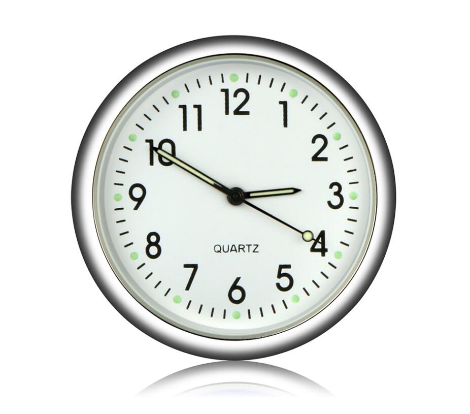 Auto decoratie elektronische meter auto klok uurwerk auto interieur ornament auto sticker horloge interieur in auto accessoires: Wit