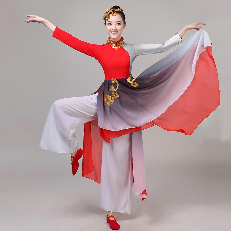 nueva ropa de baile clásica para adultos ropa nacional china y accesorios modernos trajes de Baile Folclórico chino