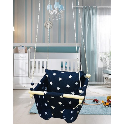 Hout Ster Patroon Baby Kinderen Tuin Schommel Hangmat Plafond Swing Thuis Swing Cradle Ergonomisch En Eenvoudige Installatie