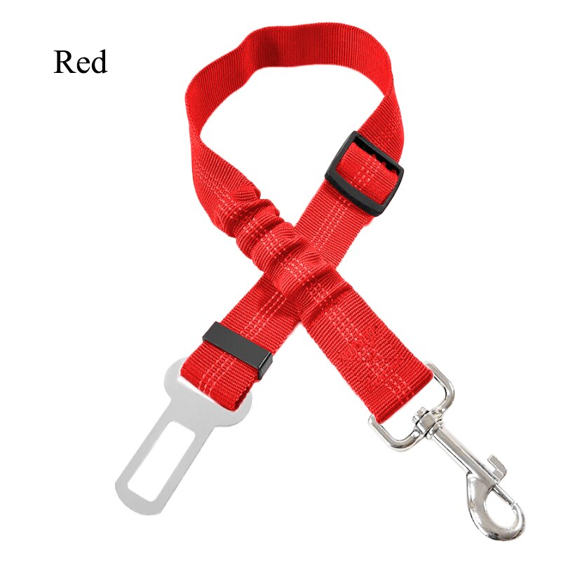 1Pcs Upgraded Adjustable Dogs Seat Belt Dog Car Seatbelt Harness Leads Elastic Reflective Safety Rope Pet Cat Supplies D0011A: D0010A-01-Red