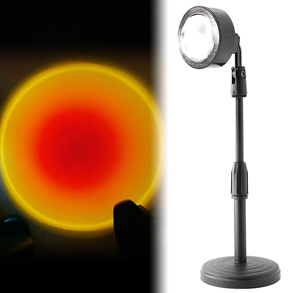 LED Rainbow Projection Lamp Sunset Lamp Bedroom Decoration Lighting Moon Lamp Night Lamp Jesus Red Projector USB