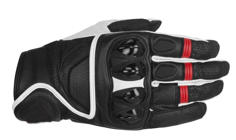 Alpine Leather Motocross Handschoenen S1 Racing Handschoenen Celer Rijden Fiets Fietsen Motorfiets Sport Moto Racing Handschoenen: black-white-red / M
