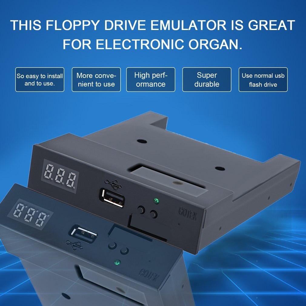 SFR1M44-U100K 5V 3,5 1,44 MB 1000 Diskette Disk Antrieb zu USB Emulator Simulation Einfache Stecker Für Musical Keyboad Schwarz