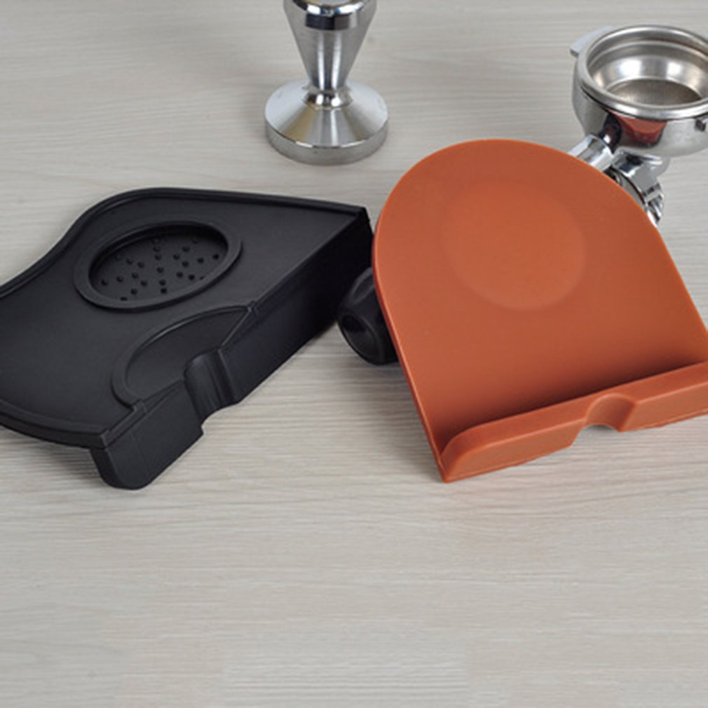 Silikon anti-skli kaffe tamper matte l-form kaffe tamping matte skrivebord operasjonsbord bar kaffe hjørne pad hjem kjøkken verktøy