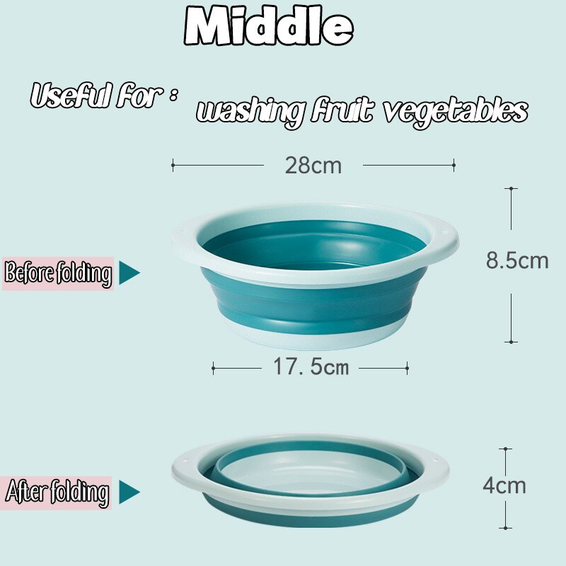 Baby Shower Protable Bath Tub Folding Baby Shower Bathtub Portable Pet Bath Tubs Safety Security Bath Accessories Storage Basket: Middle B