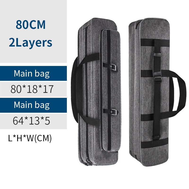 Portable Fishing Bag Pesca 2 Layer Fishing Rod Carrier Waterproof Fishing Pole Tools 80/100/125/130 CM Tackle Storage Organizer