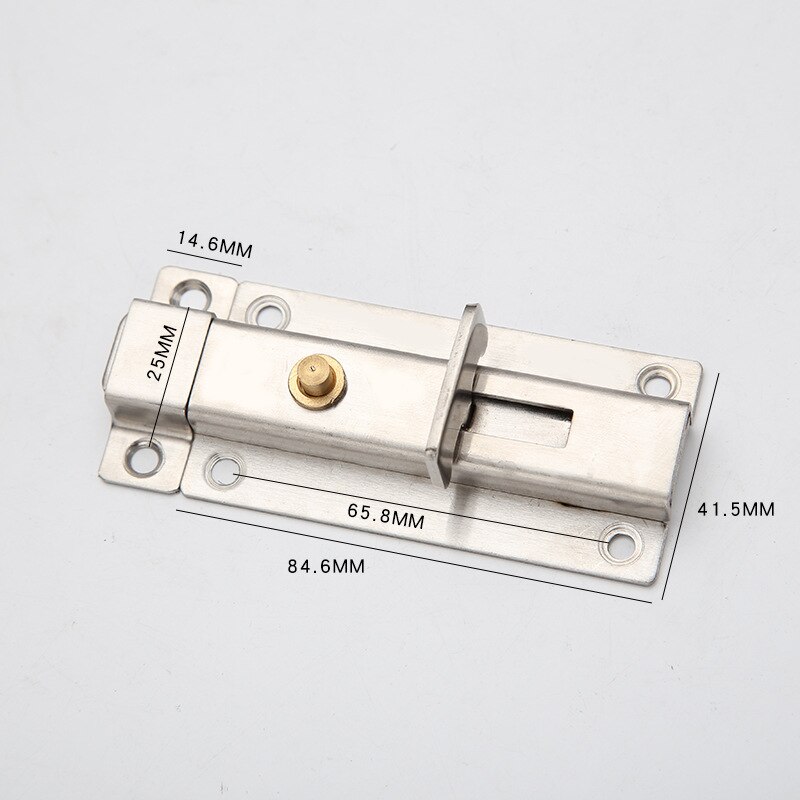 Stainless Steel Door Latch Barrel Bolt Latch Hasp Stapler Gate Lock Safety Easy To Install for bathroom washroom