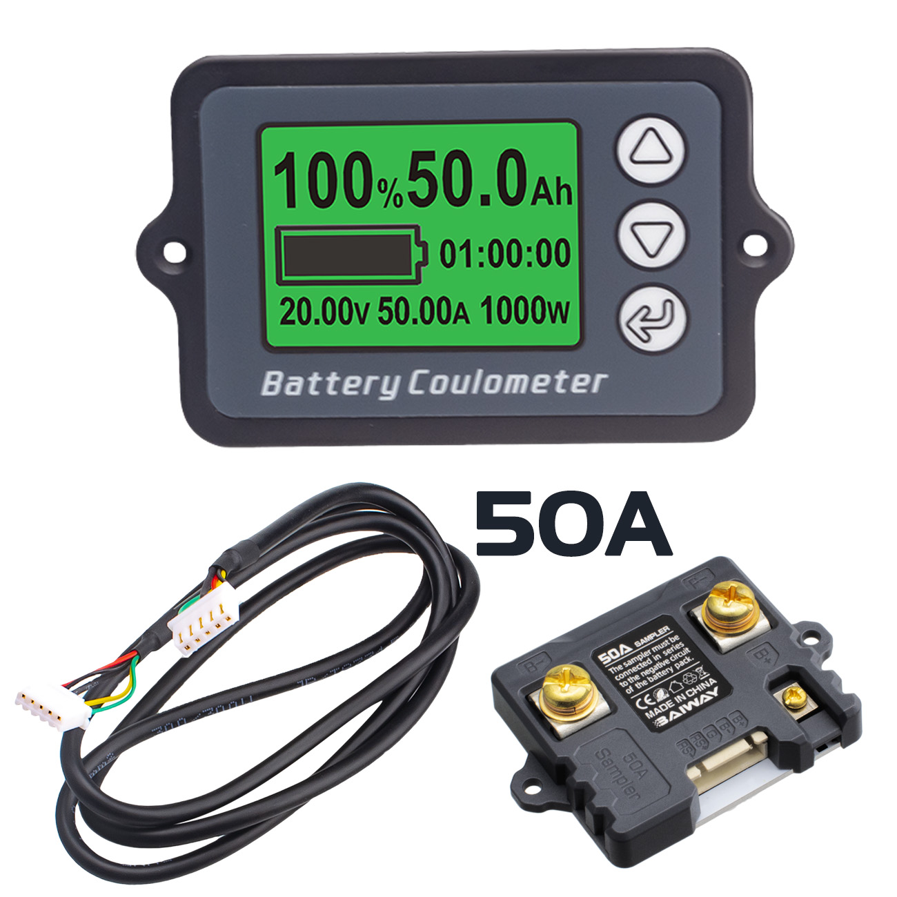 DC8-80V 50A Battery Coulometer TK15 Precision Battery Tester for LiFePo Coulomb Counter 12003192