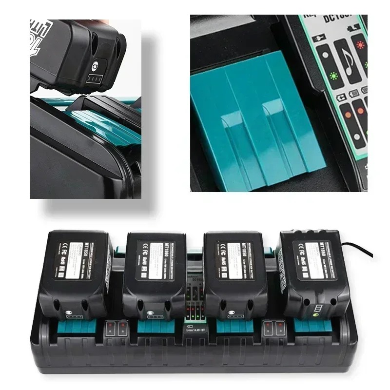 18v batterilader makita original,makita 18v 14.4v 10.8v 4 puertos lithium batteri hurtiglader ,18v makita batteri med lader
