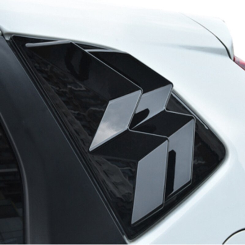 Auto Gloss Black Side Window Louvre Shutter Cover Trim Voor Honda Fit Jazz