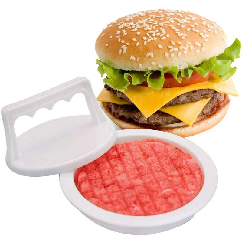2 st/set rund form hamburgerpress livsmedelsgodkänd plastbiffmaskin kött hamburgare form form nötkött grill hamburgare press