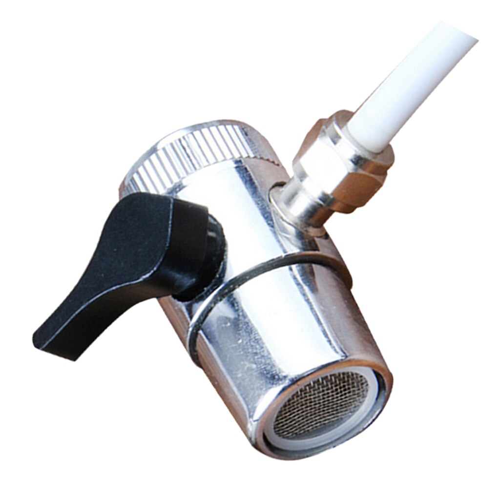 Metal T-adapter with Shut-off Valve, 3-way Tee Connector Integrated Valve