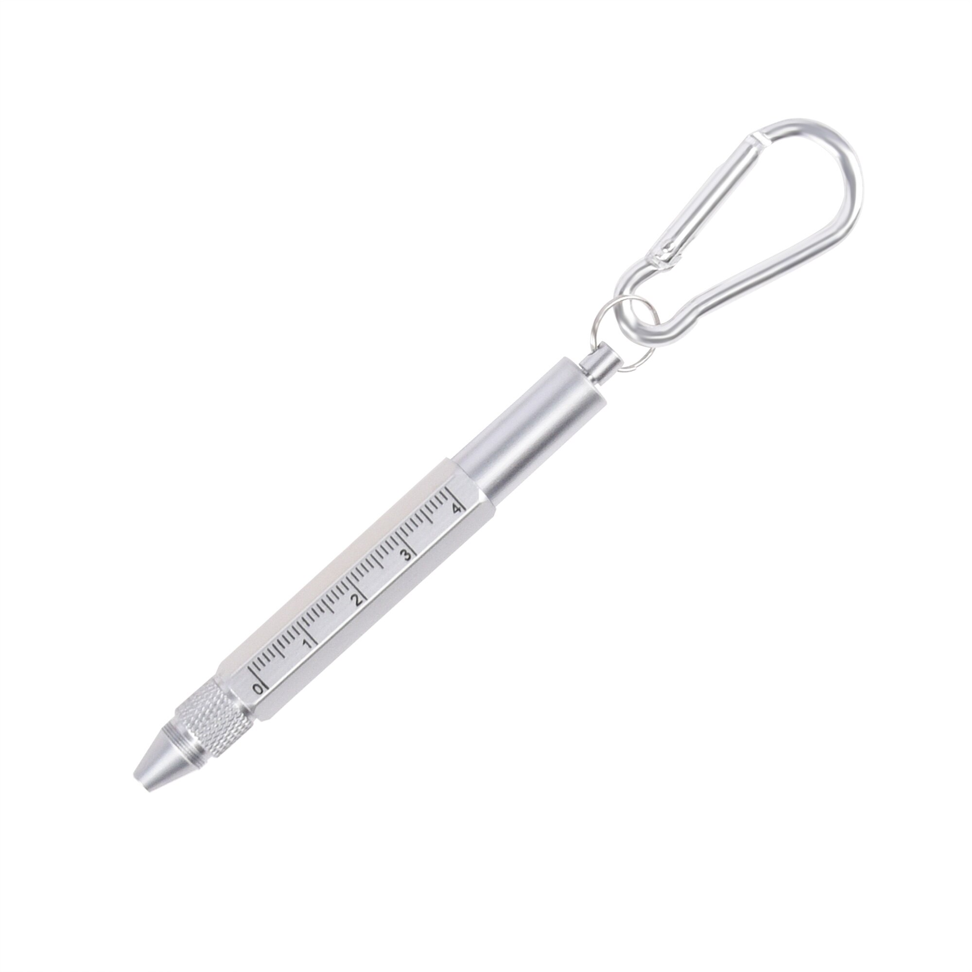 7 in1 Multifunktions Handheld Schraubendreher Werkzeug Kugelschreiber Messen Technische Herrscher Schraubendreher Touchscreen Stift Wasserwaage: 6 in 1 B-Silber-