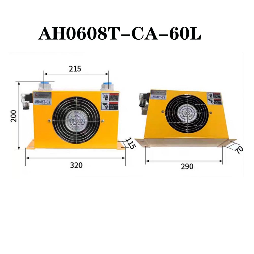 60L/min Hydraulic Air Cooler AH0608T Hardware Tools Air Cooled Oil Radiator Air Cooling Oil Cooler 380V 220V 24V 12V